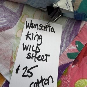 Wamsutta Multicolor Cotton Sheet king flat